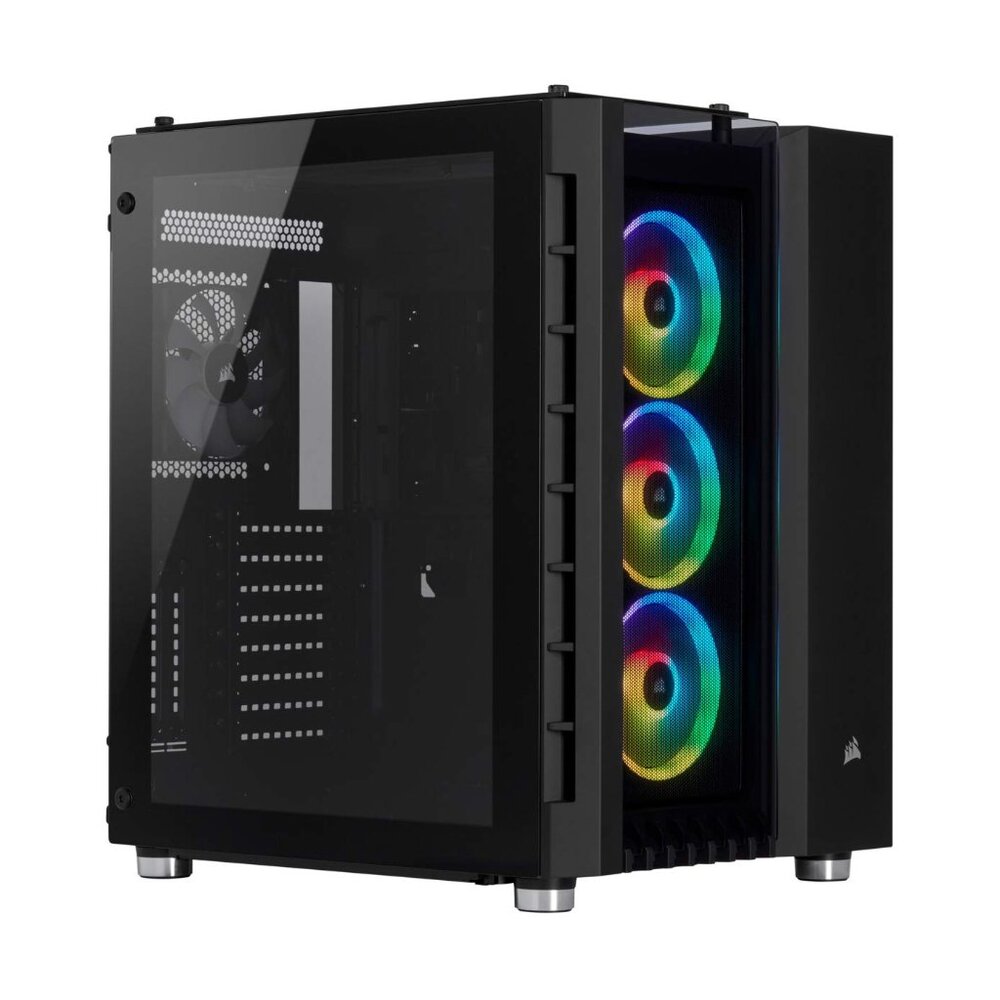Black Crystal Series 680X RGB ATX High Airflow Tempered Glass Smart Case